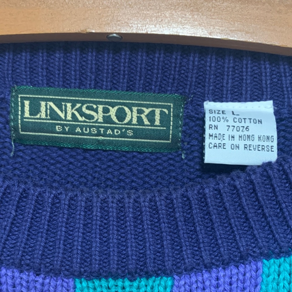 Vintage Linksport Austad’s Nautical Sailing Sweater Size L - Picture 2 of 4